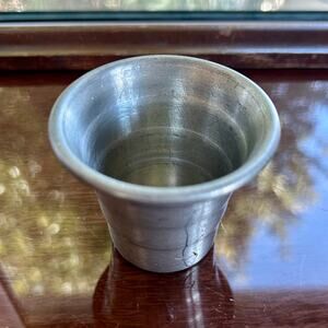 Vintage Pewter Craft Small Cup, 2.5" Height, 2.5" Diameter at Rim